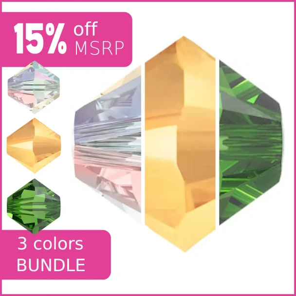 Sunrise Dew Swarovski Crystal 4mm Bicones Bundle