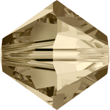 Swarovski Crystal Bicone Beads 4mm CRYSTAL GOLDEN SHADOW 5328