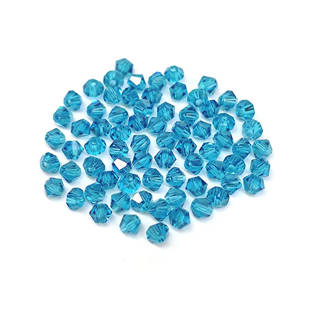 Krakovski Crystal Bicone Beads 4mm PEACOCK BLUE
