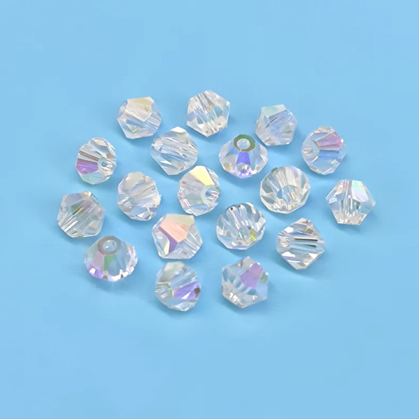 Krakovski Crystal Bicone Beads 4mm CRYSTAL AB