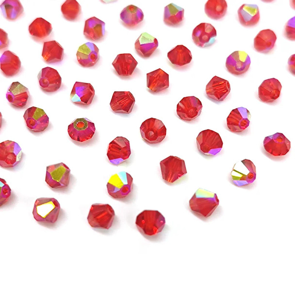Krakovski Crystal Bicone Beads LT. SIAM AB 4mm