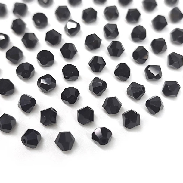 Krakovski Crystal Bicone Beads JET 4mm