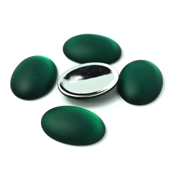 LunaSoft Lucite Cabochons Oval 18.5 x13.5mm EVERGREEN