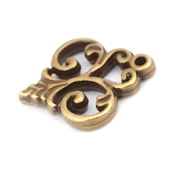 FILIGREE GOTHIC STYLE CONNECTOR 16x13mm Bronze