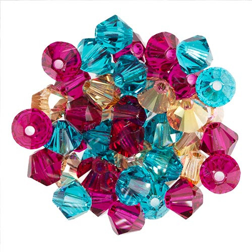 Swarovski Crystal Bicone Beads 4mm SUNSET GEMS MIX 5328