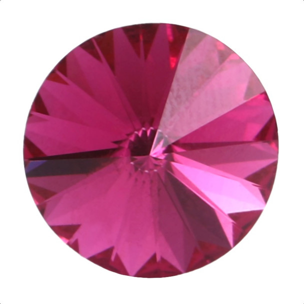 Krakovski Crystal Rivoli 12mm FUCHSIA round stone