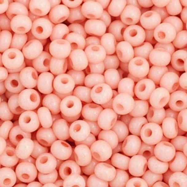 Preciosa Czech Seed Beads 11/0 LT. ORANGE CHALK DYED SOLGEL