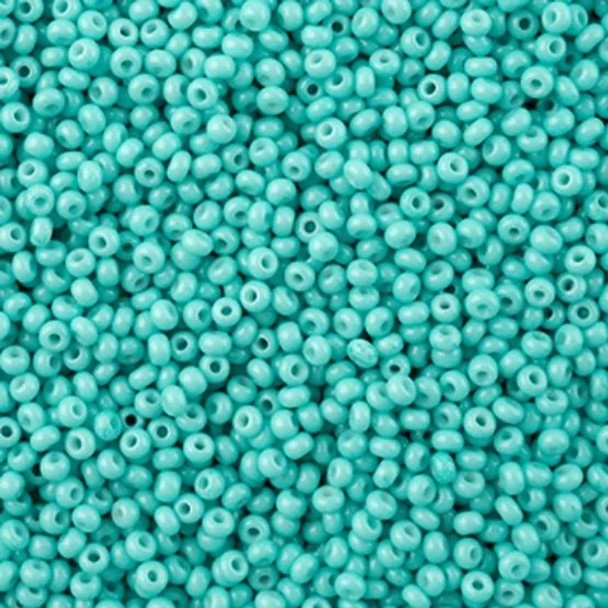 TURQUOISE CHALK DYED SOLGEL Preciosa Czech Seed Beads 11/0