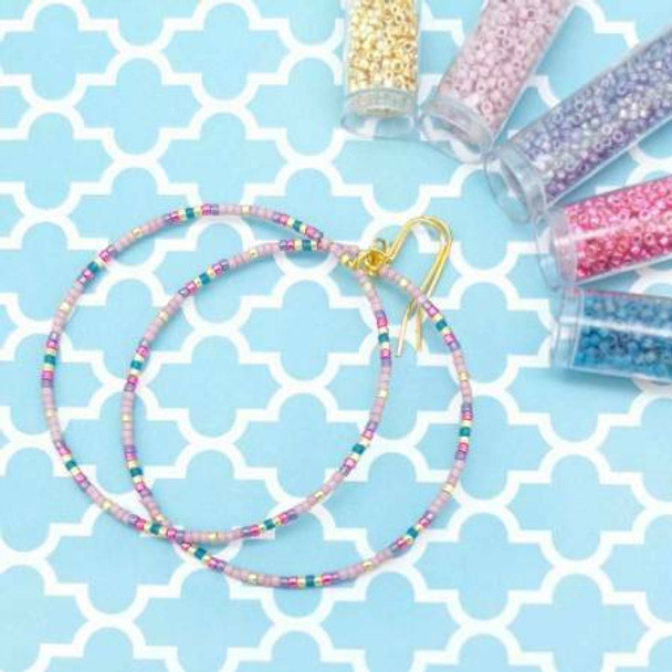 Cotton Candy Hoops Tutorial- Free Beading Project