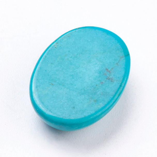 Natural HOWLITE DK. TURQUOISE Gemstone Oval Cabochon 18x13mm