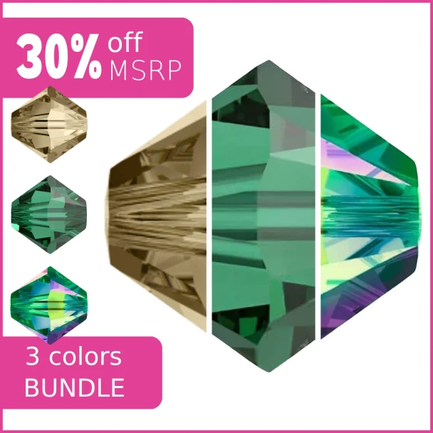 Sunset Foliage Swarovski Crystal 4mm Bicones Bundle
