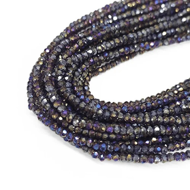 AMETHYST IRIS Chinese Crystal Rondelle Beads 3x2mm