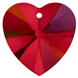 Swarovski Crystal Heart Pendant 18mm SIAM AB 6228