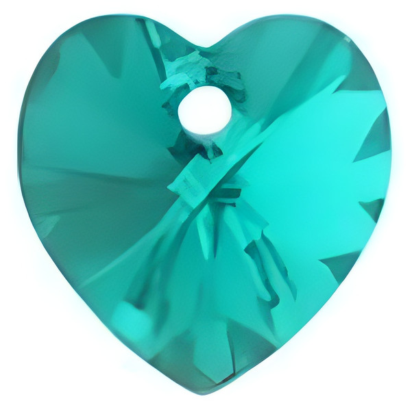 ELITE Eureka Crystal Heart Pendant 10mm BLUE ZIRCON AB 6228