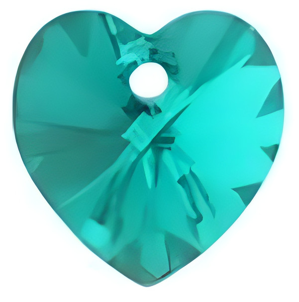 Swarovski Crystal Heart Pendant 10mm BLUE ZIRCON AB 6228