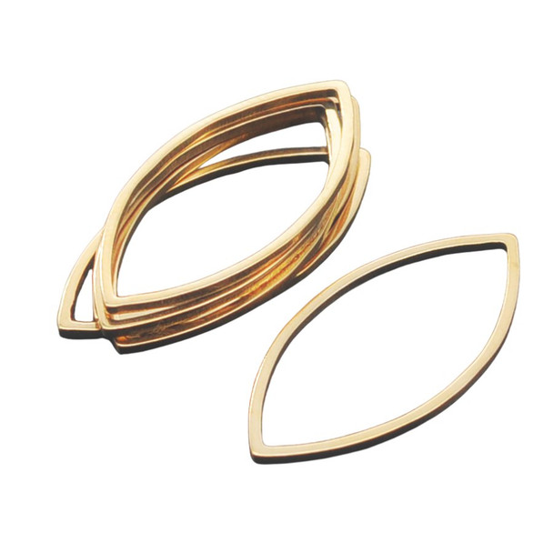 Frame Link HORSE EYE CONNECTOR 27x13mm Gold Plated Stainless Steel
