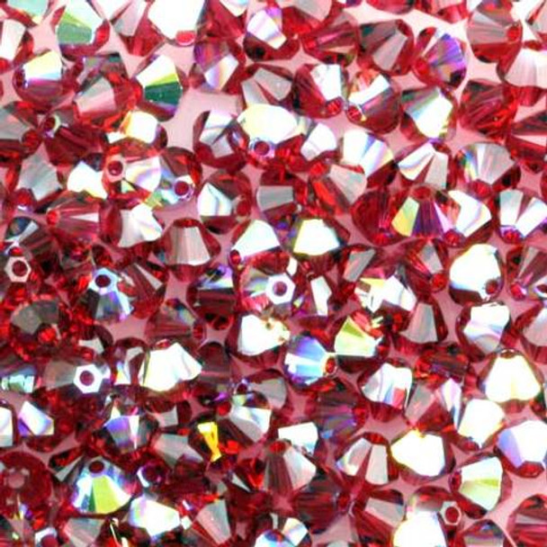 SCARLET AB #5328 3mm Swarovski Crystal Bicone Beads