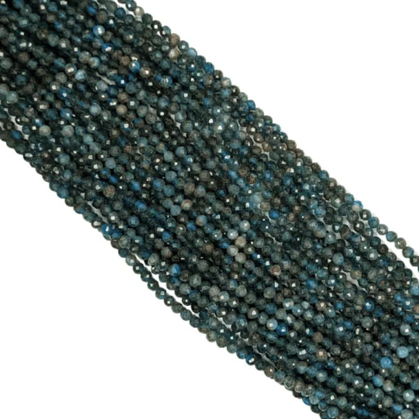 DK. APATITE MULTI 3mm High Grade Faceted Gemstone Beads