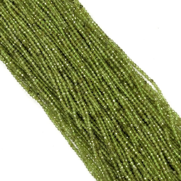 PERIDOT 2mm High Grade Faceted Gemstone Beads