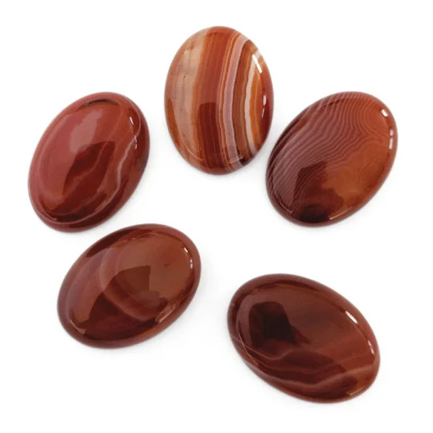 Gemstone Oval Cabochon 25x18mm Natural RED AGATE