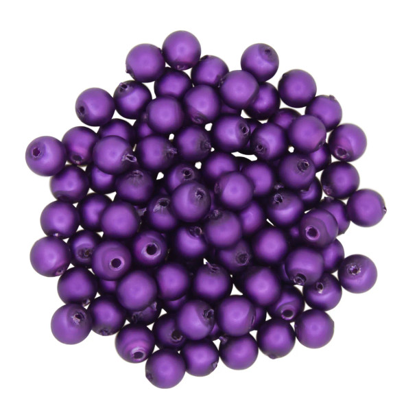 Krakovski Crystal Round Pearls 4mm ROYAL PURPLE