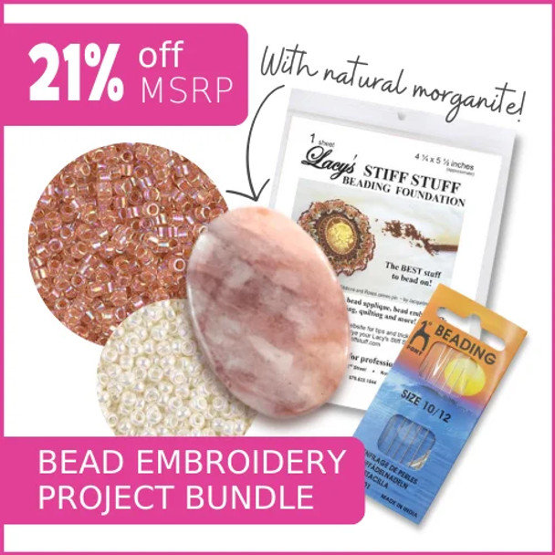 The Gemstone Artist Bundle with Morganite - Bead Embroidery Project Kit