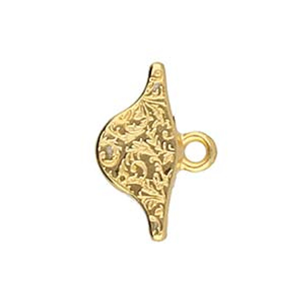CYMBAL BEAD ENDING for PAISLEY DUO Beads Aosa 24K Gold Plated