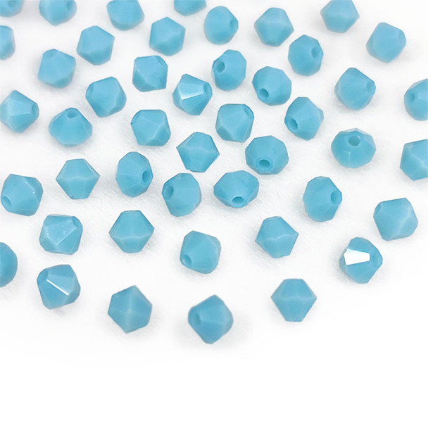 Krakovski Crystal BLUE TURQUOISE Bicone Beads 4mm