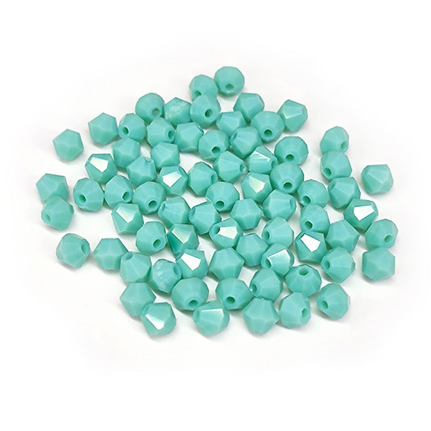Krakovski Crystal GREEN TURQUOISE Bicone Beads 4mm