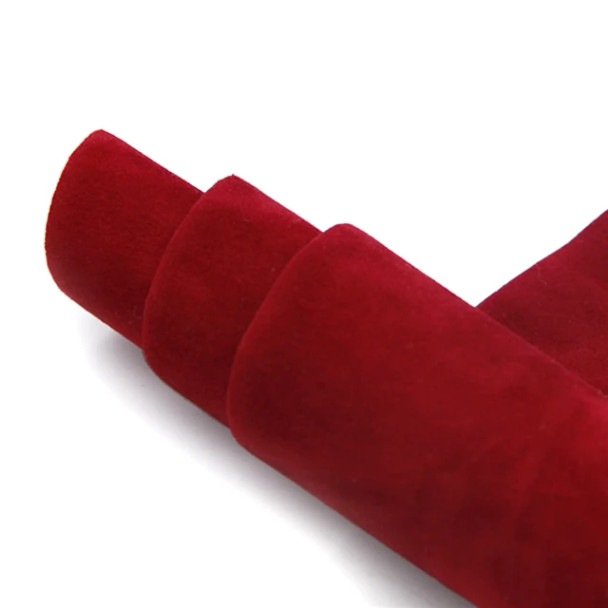 Velvet Embroidery Fabric Double Sided RED