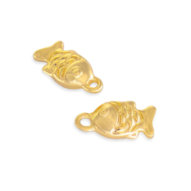 Charm-SMALL FISH-10x5.5mm 18K Gold Plated