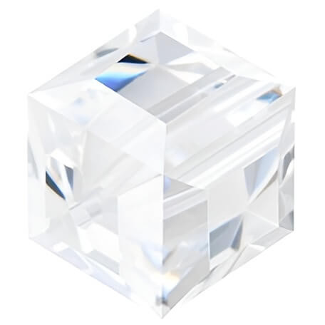 Swarovski Crystal Faceted Cube Bead 6mm CRYSTAL 5601