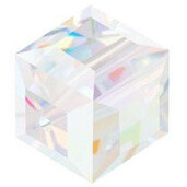 Swarovski Crystal Faceted Cube Bead 6mm CRYSTAL AB 5601