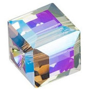 Swarovski Crystal Faceted Cube Bead 6mm BLACK DIAMOND SHIMMER B 5601