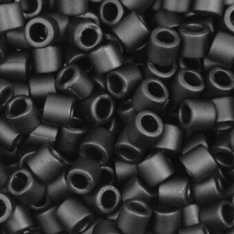 Miyuki DELICA 8/0 Seed Beads BLACK MATTE