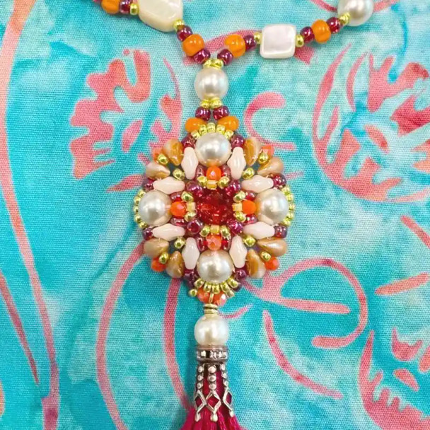 Sweet Citrus Necklace DIY Beaded Tutorial