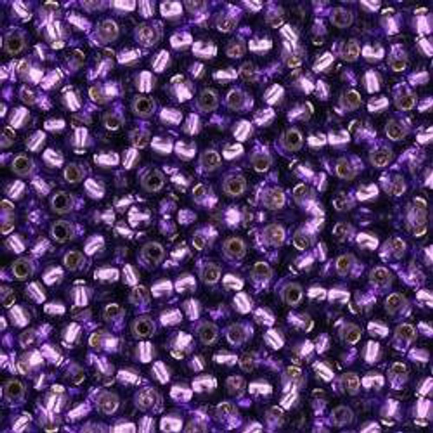 Toho ROUND 11/0 Seed Beads SILVER LINED PURPLE