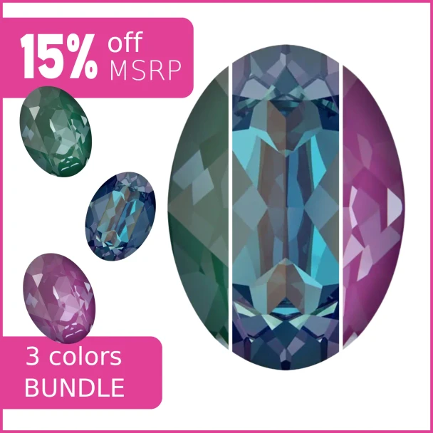 Brilliant Dreams Swarovski 18mm Oval Fancy Stone Bundle