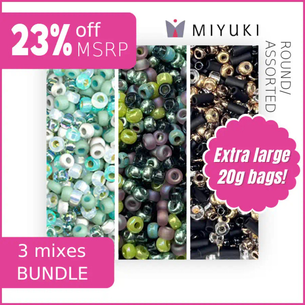 Earth and Sea Miyuki Round 11/0 and Assorted Seed Beads Mix