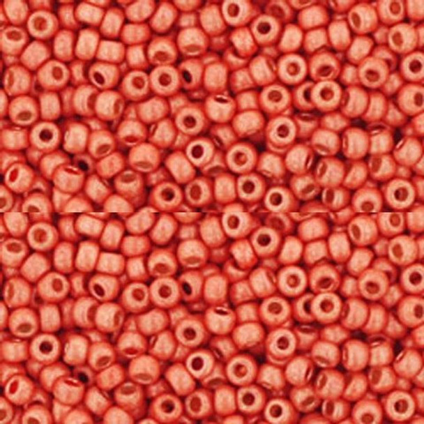 Toho ROUND 11/0 Seed Beads PERMAFINISH MATTE GALVANIZED SAFFRON