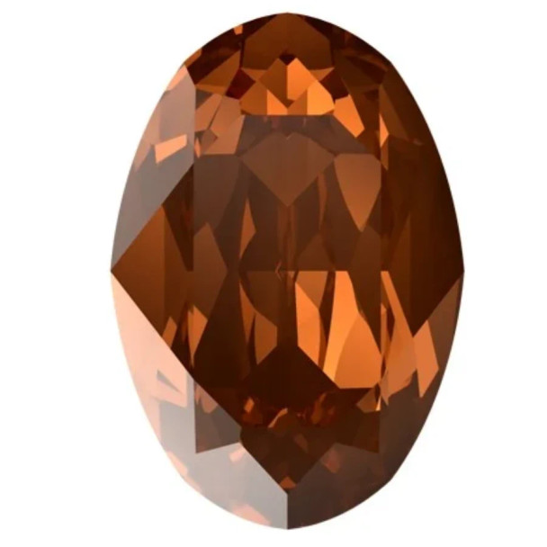 Swarovski Crystal Oval Fancy Stone 18mm SMOKED AMBER 4120