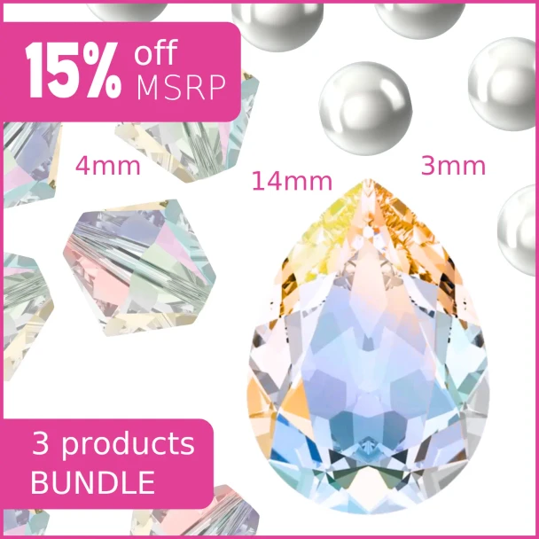 The Swarovski Crystal Wizard Bundle ULTRA SPARKLE - Stone, Pearls and Bicones 3 Pack