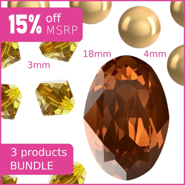 The Swarovski Crystal Wizard Bundle FIREPLACE - Stone, Pearls and Bicones 3 Pack