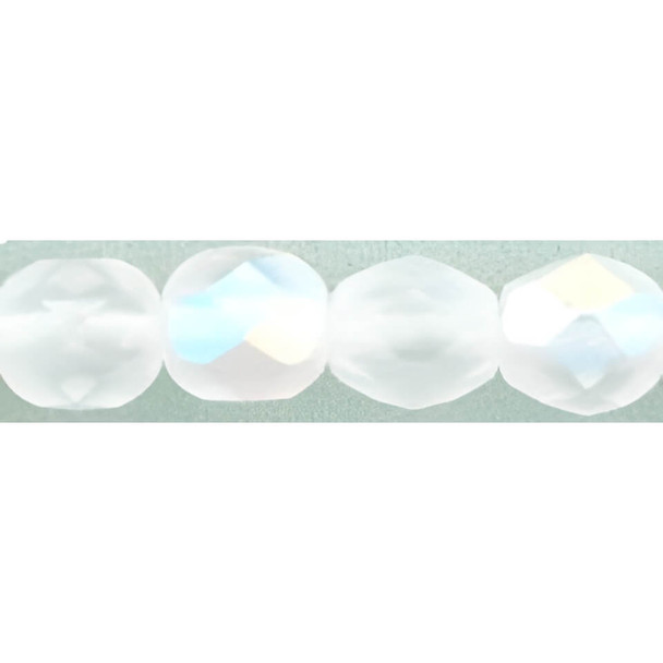 Firepolish 6mm Czech Glass Beads MATE CRYSTAL AB