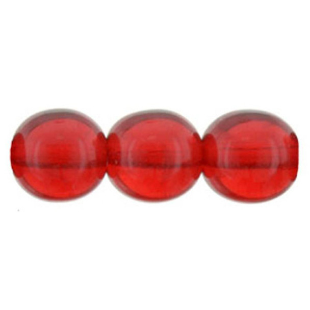 SIAM RUBY Czech Glass 2mm Round Druk Beads