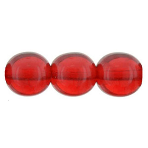 SIAM RUBY Czech Glass 2mm Round Druk Beads