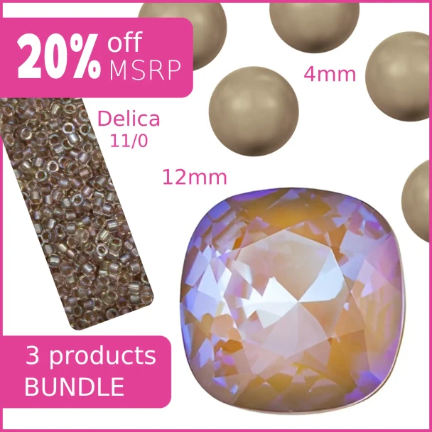 Mocha Mousse Swarovski Crystal Starter Set Bundle 3 Pack