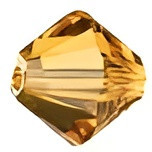 ELITE Eureka Crystal Bicone Beads 4mm TOPAZ 5328