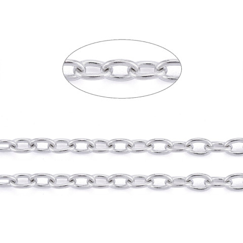 STAINLESS STEEL Oval Cable Chain 3mm
