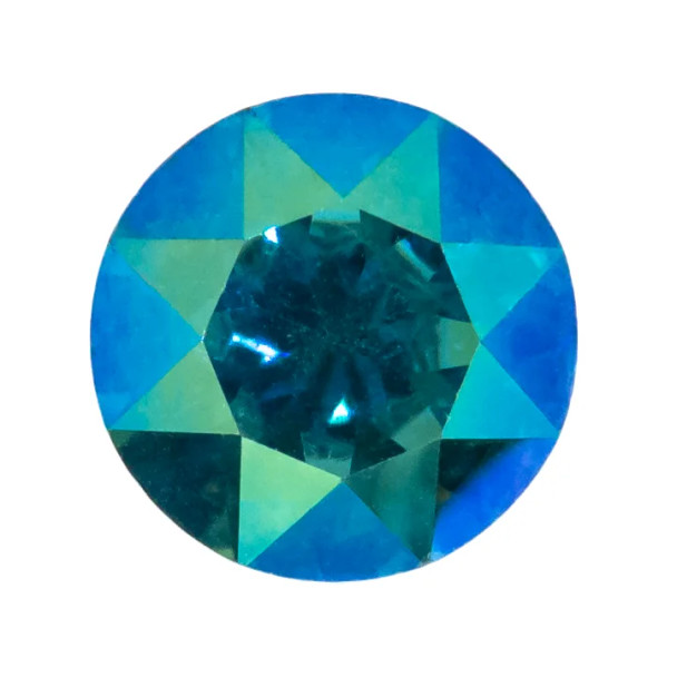 ELITE Eureka Crystal Chaton Stone LT. TURQUOISE AB Custom Coating 1088 8mm